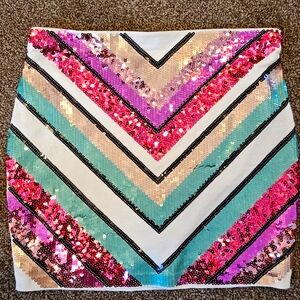 Express sequin bodycon skirt